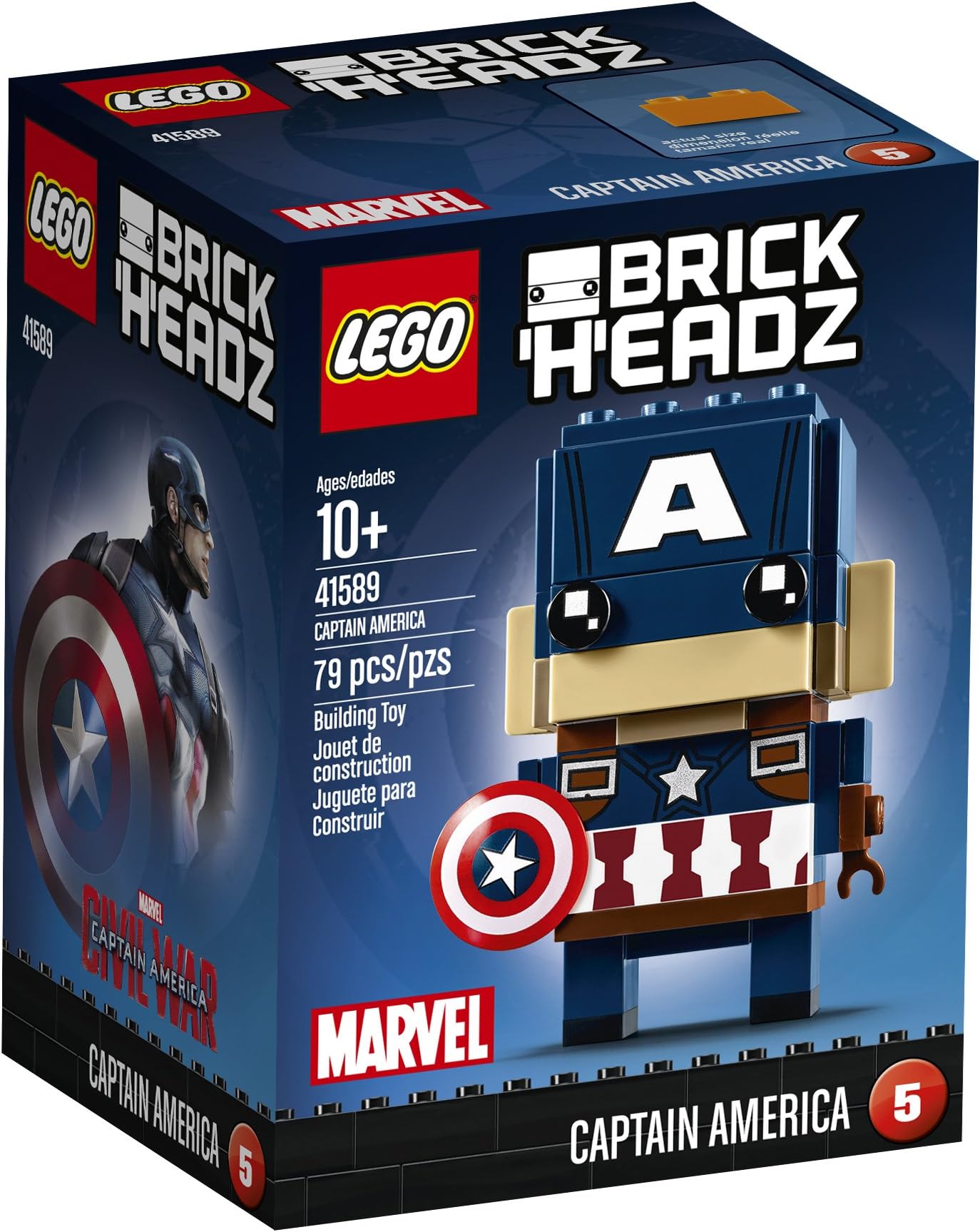 BrickHeadz Captain America 41589 Building Kit