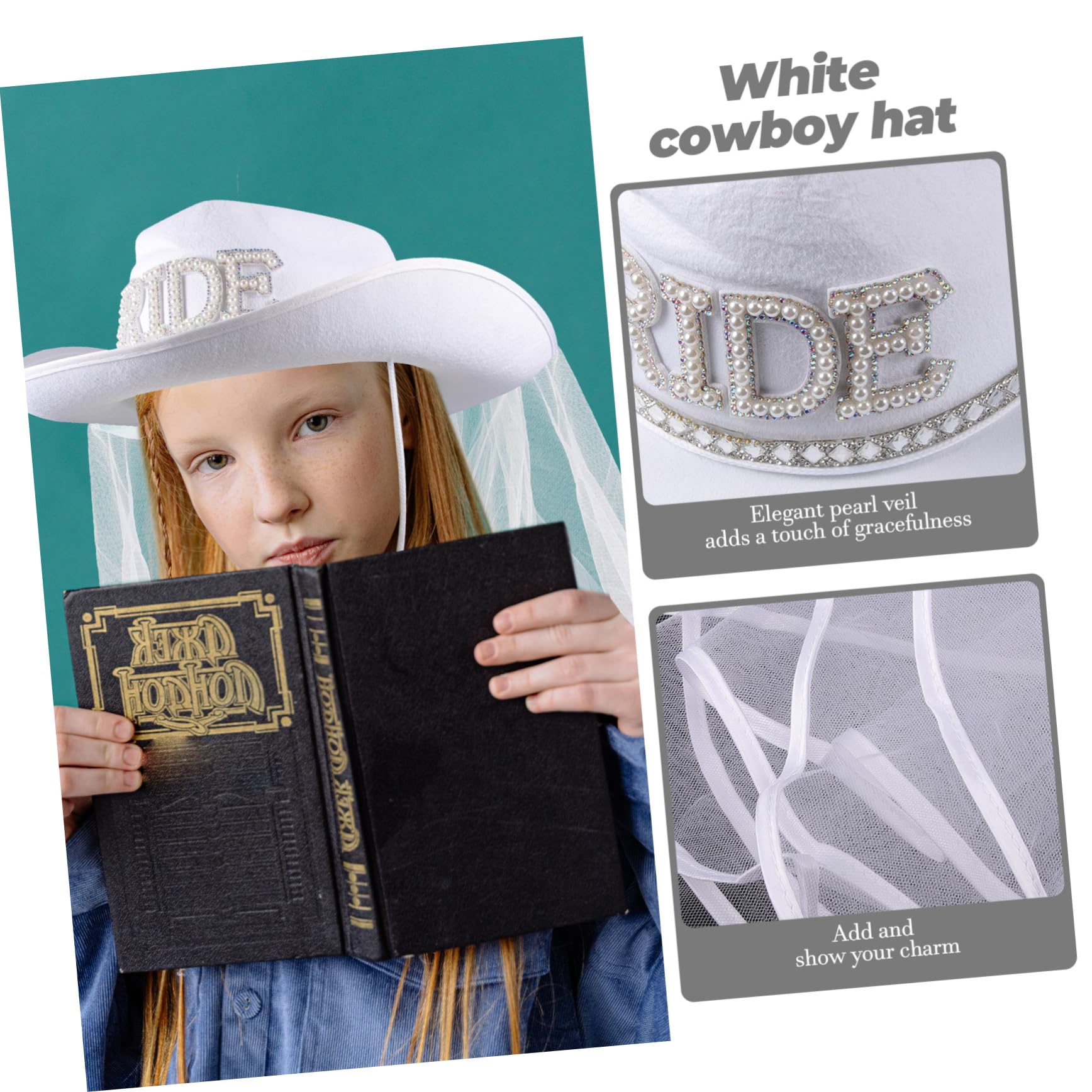Nupcial Velo Sombrero De Vaquero Novia Sombrero De Vaquera Novia Sombrero Velo De Boda Novia Sombrero De Vaquera Occidental Sombrero De Vaquera Gorras Novia