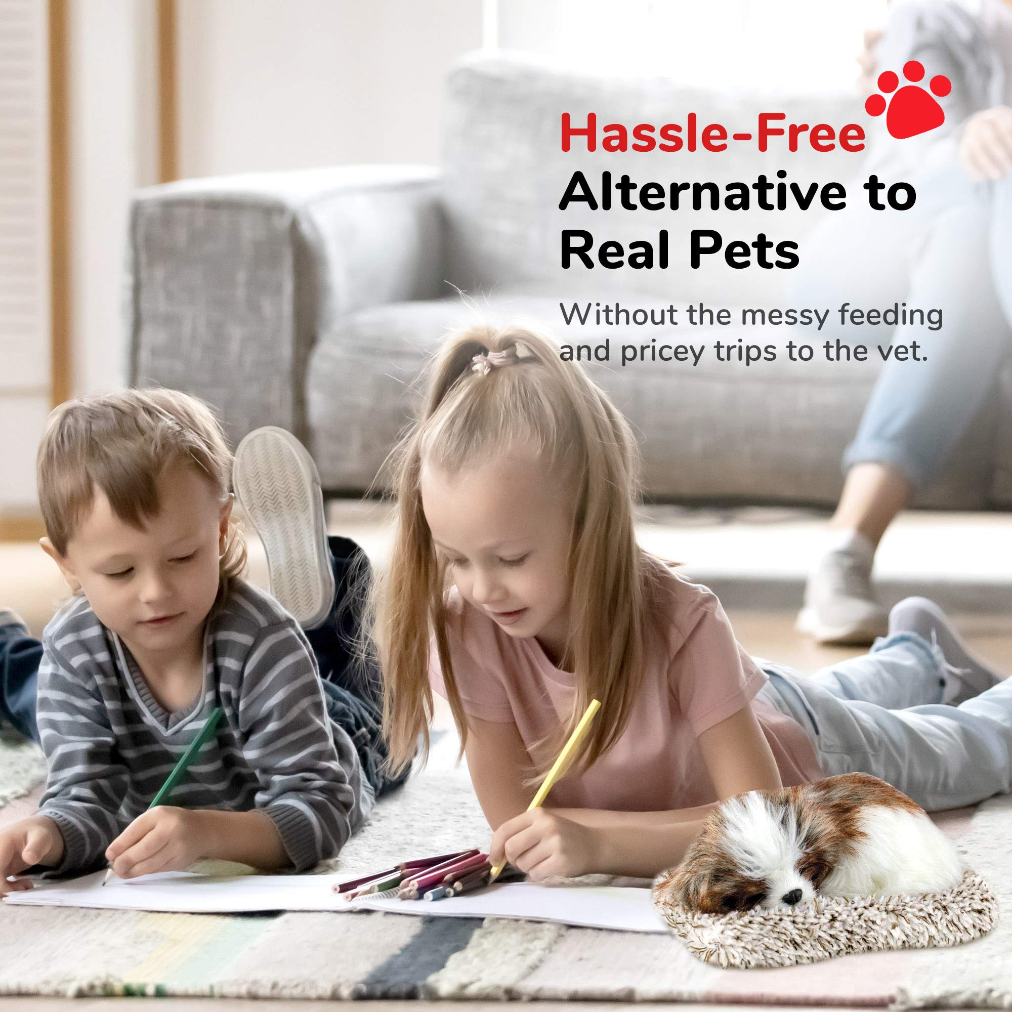 Perfect Petzzz Minis Shih Tzu, Realistic, Life-Like Stuffed Interactive Plush Toy, Electronic Pets, Companion Pet with 100% Handcrafted Synthetic Fur - Image 3