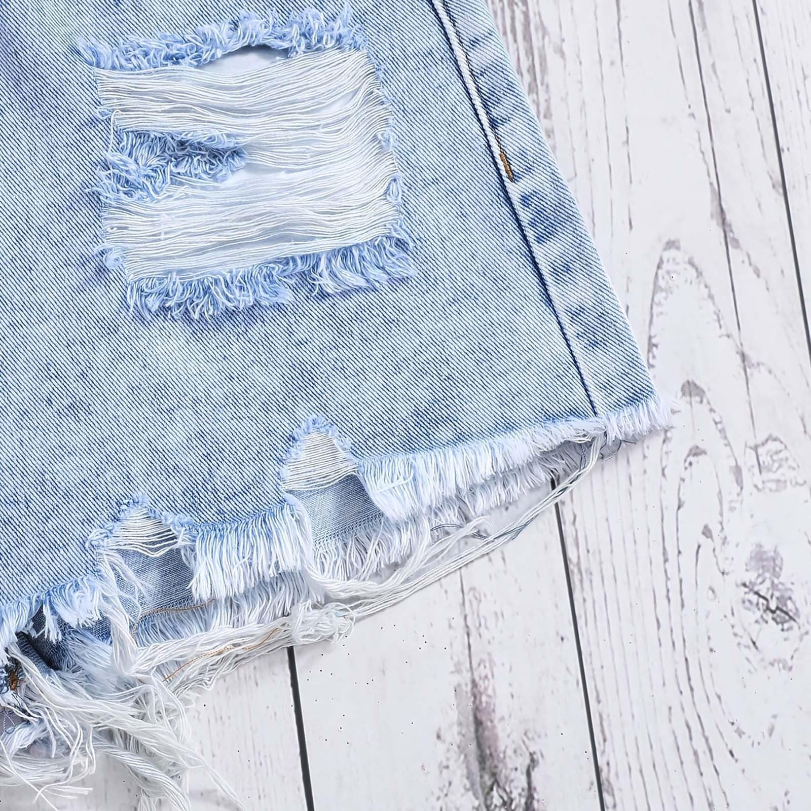 Shorts Enfant Fille Short en Jean Fin et décontracté pour Fille Ample et Tendance idéal pour l'été Ensemble Polaire Fille