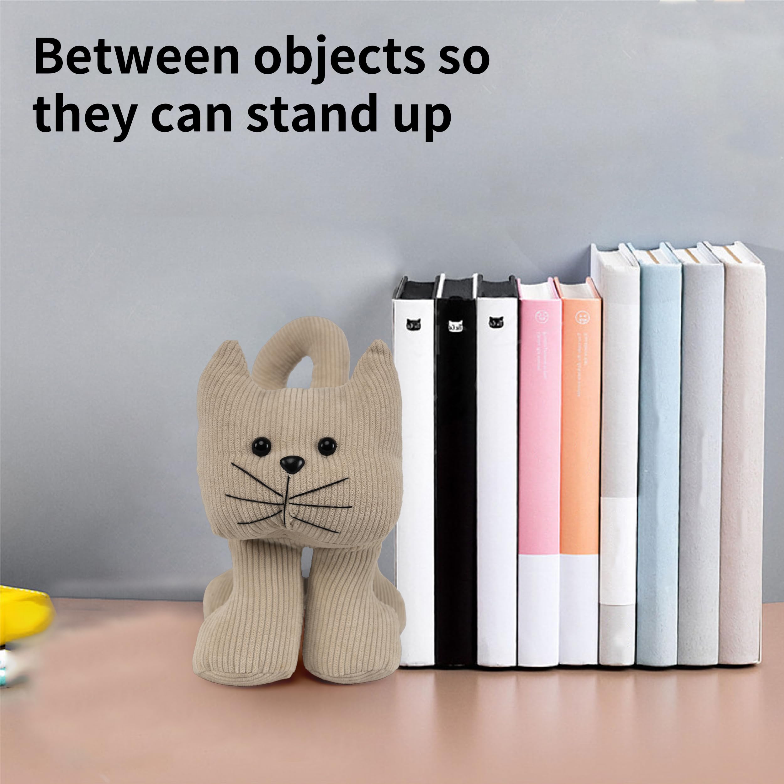 Tope para Puertas Suelo con diseño Animal de Gato como elemento decorativo para la casa. (1 KG,21x14x21 cm) - 5