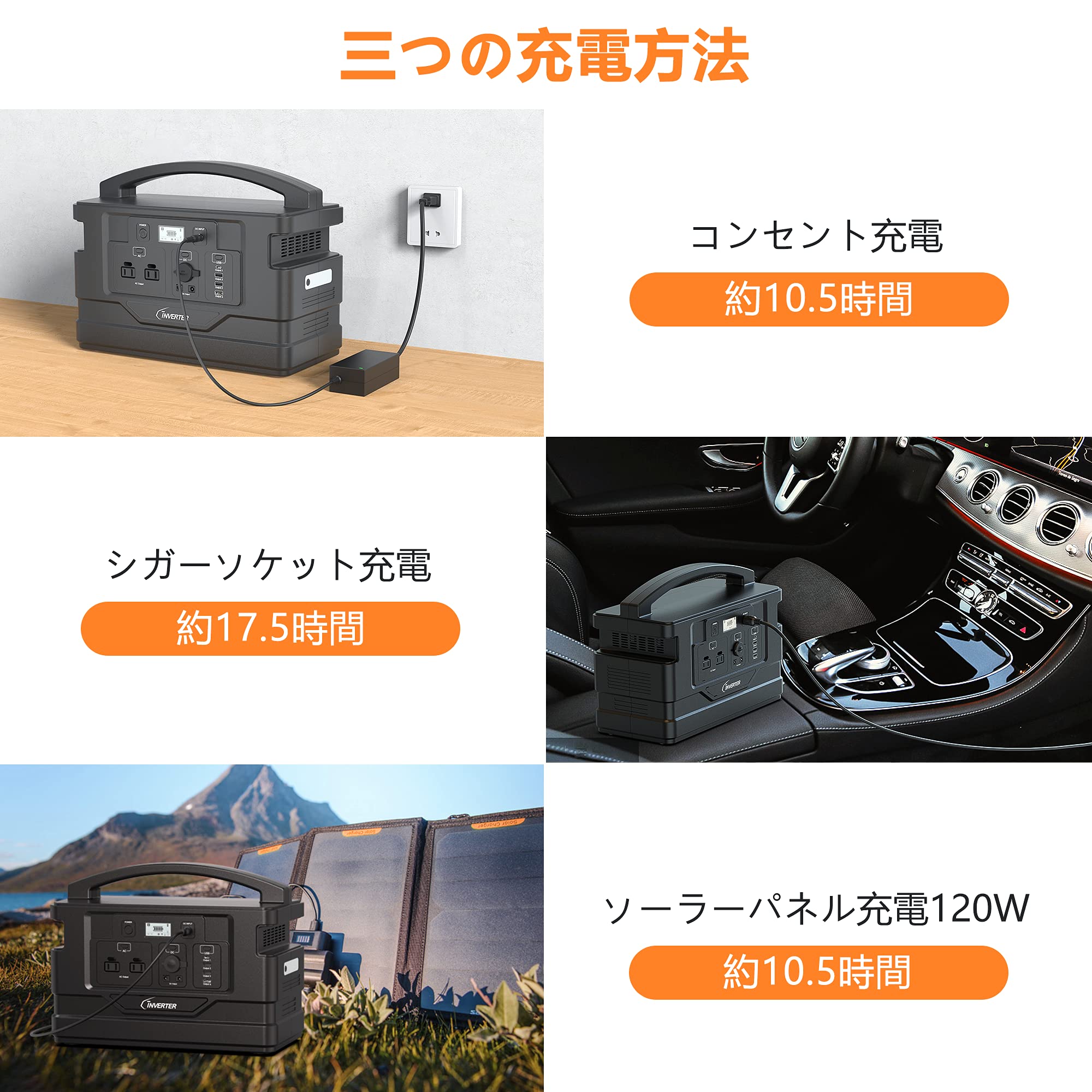 Cinverter ポータブル電源 310000mAh /1110Wh 超大容量 Amazon.co.jp: Cinverter ポータブル電源 AC/DC/USB/Type-c出力 60Hz