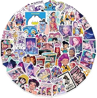 60pcs Kpop Demon Movie Hunters Stickers for kdis,Waterproof Vinyl Kpop Demon Movie Hunters Decal for Teen Girl Adult Laptop Water Bottle, Skateboard Phone Guitar Travel Case Bike Notebook Helmet