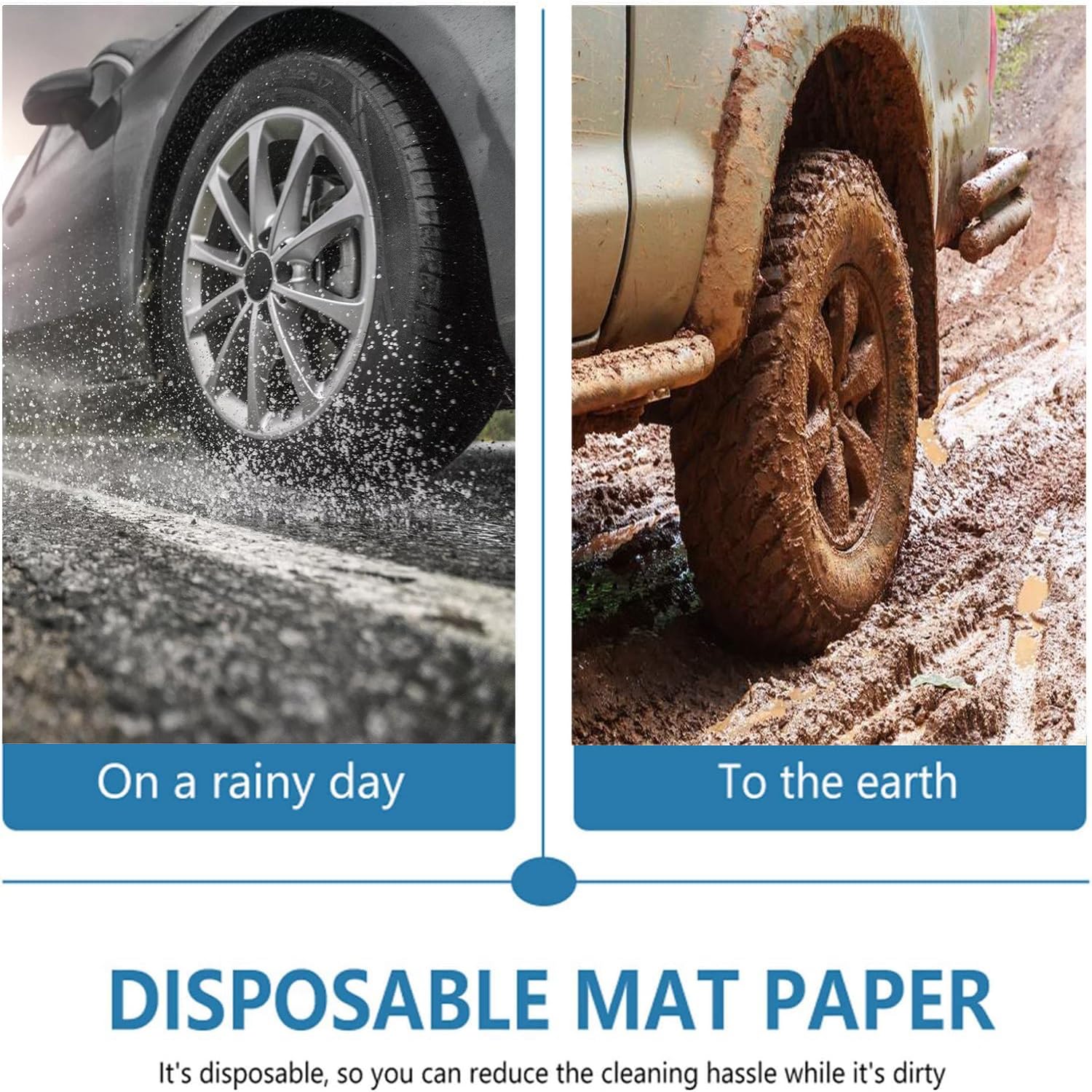 18 x 24 White Car Paper Floor Mats 50Pcs Vehicles Disposable Floor Pads Temporary Cars Floor Protector Automotive — view 3