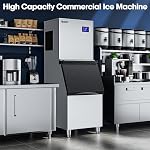 Coolski Commercial Ice Machine 190 kg/Day(420LBS/24H), 22”W Industrial Ice Maker with Large Storage Bin, Fast Ice Making, Upgraded Water Filters, DOE & ETL Certified, Ideal for Restaurants/Bars/Hotels