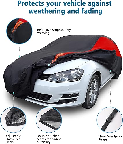 Miniatura 2 de MORNYRAY Compatible con Jeep Wrangler de 2 puertas, ajuste personalizado JK JL TJ YJ CJ, impermeable para exteriores, lluvia, nieve, granizo con