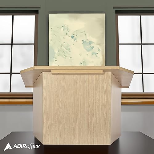 Miniatura 6 de Adir podio de mesa plegable  Podio de presentación portátil, soporte para libros de atril para lectura en iglesias, restaurantes y aulas (beige)