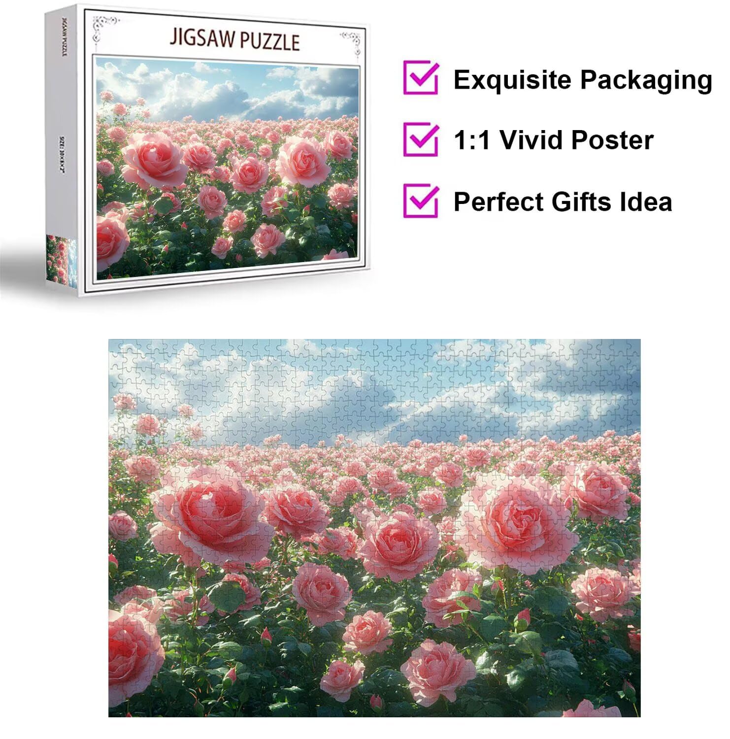 Puzzle 4000 Teile Rose Herausforderndes Klassische Puzzles, n-532
