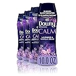 Downy Infusions Laundry Scent Booster Beads for Washer, Calm, Lavender & Vanilla Bean, 10 oz (Pack of 4)