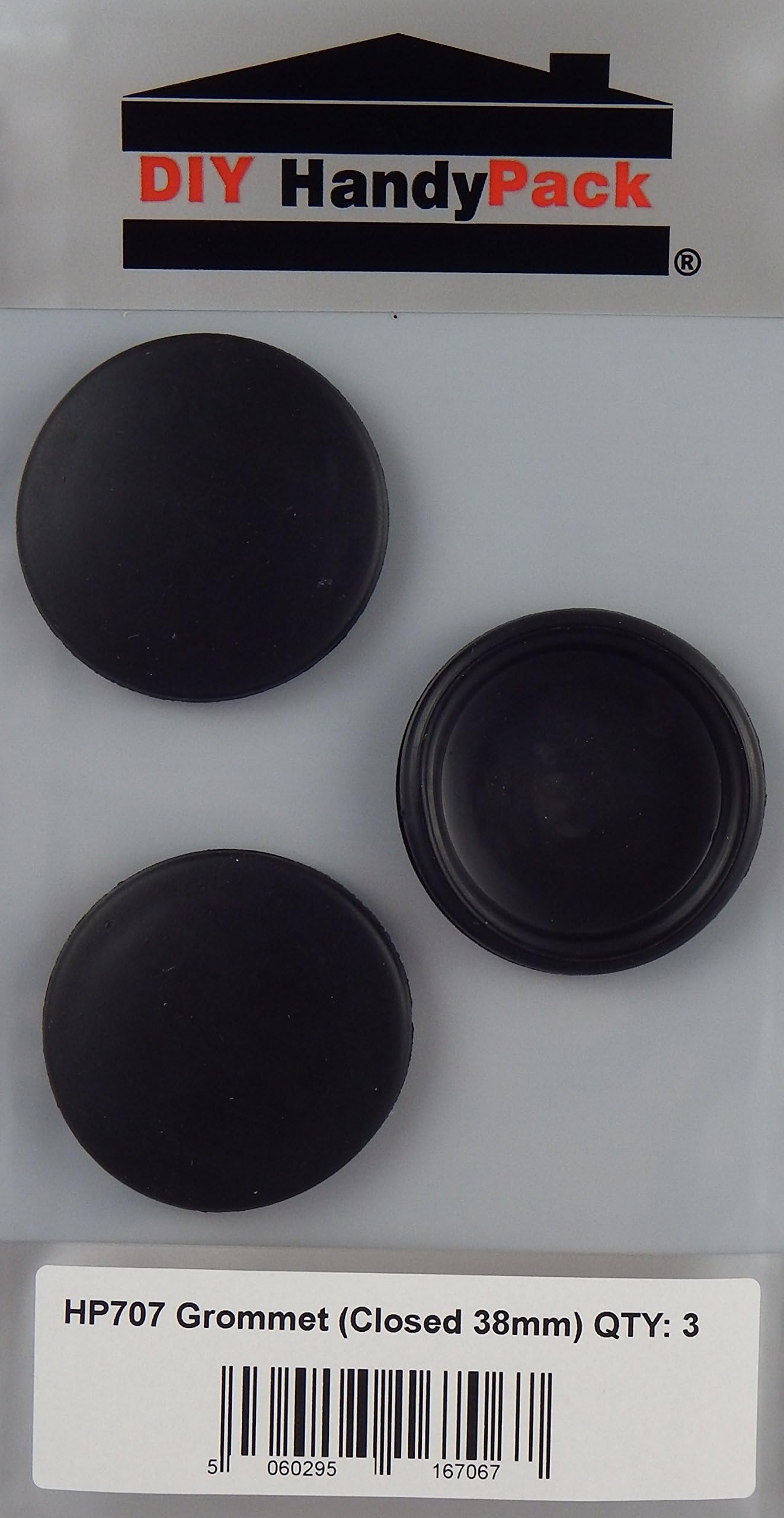 DIY HandyPack - Rubber Grommet 38mm Closed Blind (Pack 3)