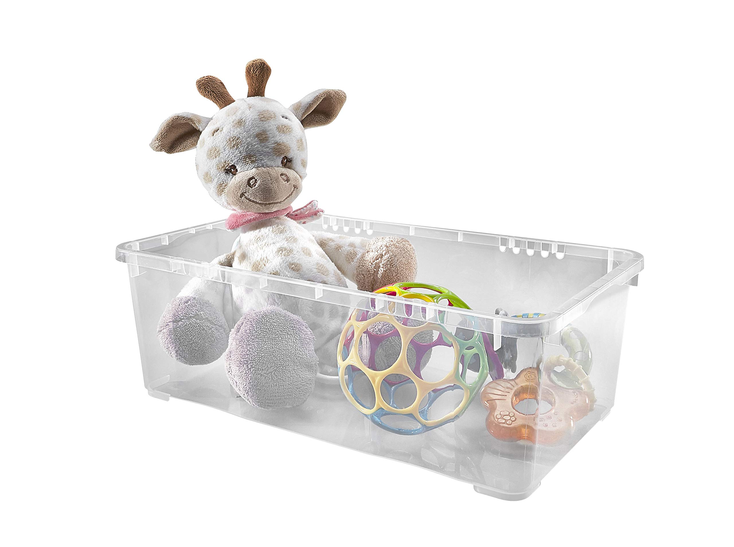 10 er Set Alpfa Schuhboxen je 10,0 Liter Inhalt - transparent mit Deckel - stapelbar 37x26x13 cm