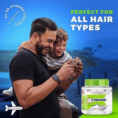 Miniatura 5 de Xtreme - Gel profesional para peinar el cabello, transparente, nivel de fijación de control 10X, 8.81 onzas, paquete de 3