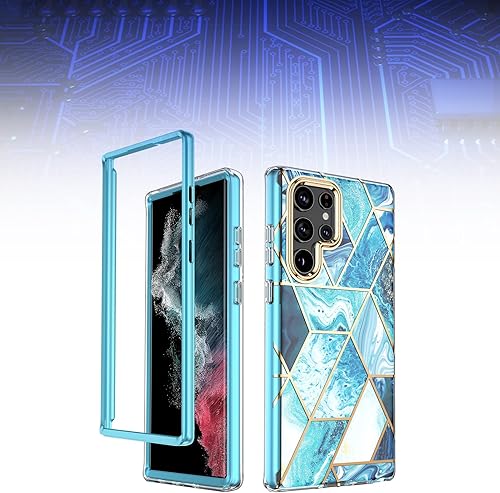 Miniatura 7 de Diyeeni Funda de teléfono para Galaxy S23 Series S22 Ultra, funda de cuerpo completo con protector de pantalla, funda protectora a prueba de golpes,