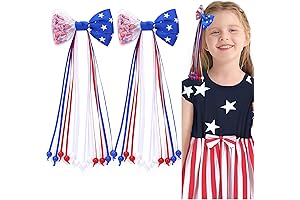 4th of July Hair Bows for Girls | Patriotic Hair Accessory for Independence Day
