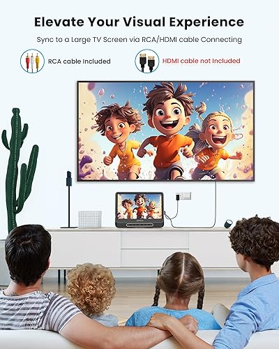 Miniatura 7 de WONNIE Reproductor de DVD con reposacabezas de 12 pulgadas portátil para automóvil, compatible con video 1080PMP4 con entradasalida HDMI, soporte de