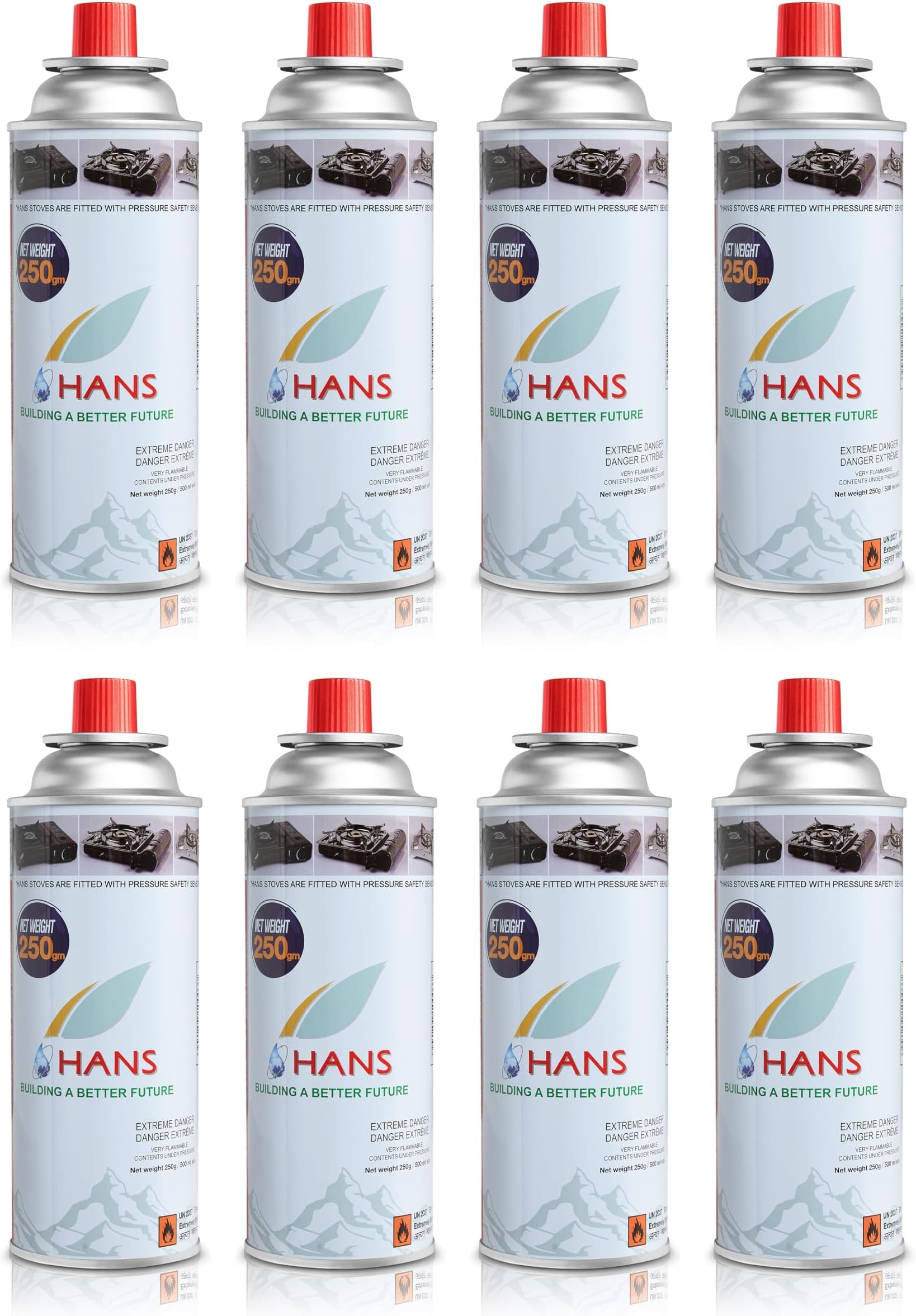 HANS Butane Gas Canister - Pack of 8