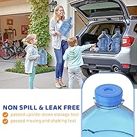 Vista 7 de Myvision Reusable 3-5 Gallon Water Jug Caps, Secure Cap for Water Dispenser,No Spill Silicone Replacement Cap,Suitable for bottle mouths with