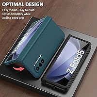 Vista 3 de Funda diseñada para Samsung Galaxy Z Fold 5 con protección de bisagra, funda rígida ultrafina de PC Fold 5 con protector de pantalla frontal, funda