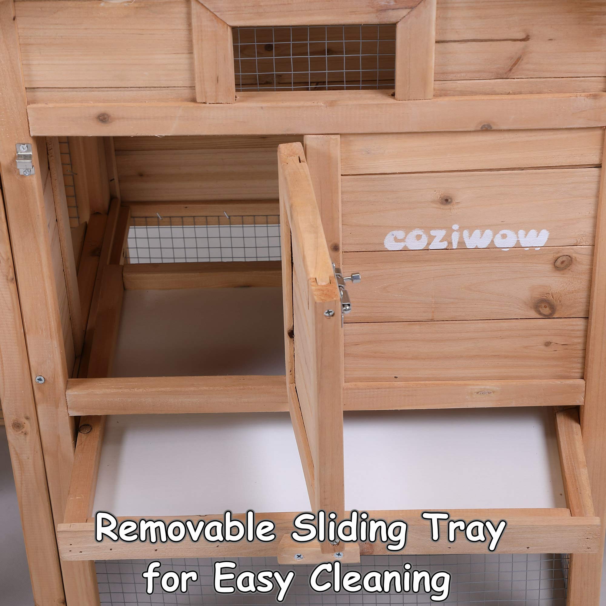 COZIWOW Large Wooden Chicken Coops with Nesting Boxes for Laying Eggs