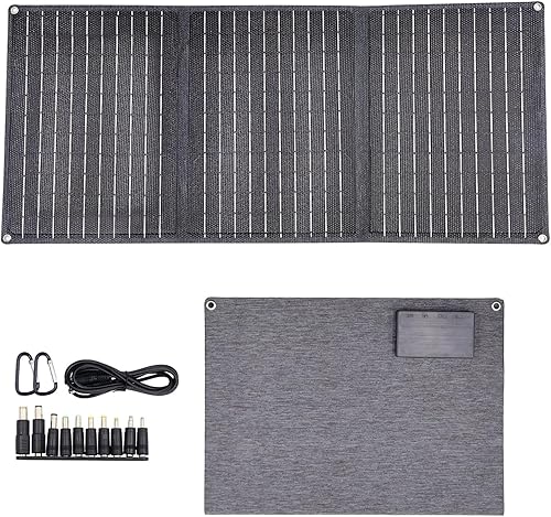 Miniatura 7 de Panel solar portátil de 30 W para camping, cargador plegable de alta eficiencia del 23% con salidas USB-CUSB-ACC, diseño impermeable para RV,