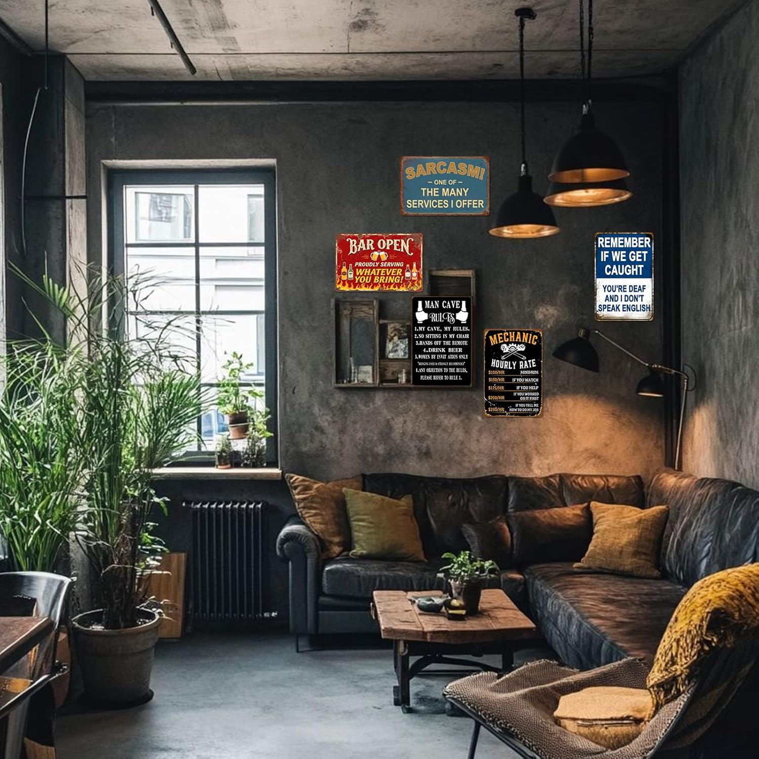 Garage Signs Mechanic Gifts for Men Man Cave Decor Work Shop Accessories Mechanic Hourly Rate Metal Tin Sign Vintage Garage Poster Car Wall Art Funny Mechanics Gifts 8x12 Inch - Image 6