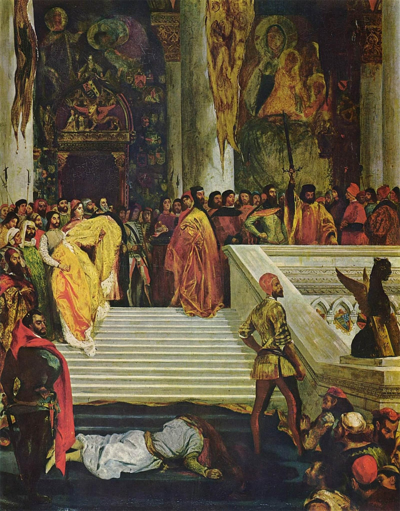POSTERIIk Famous Animal Posters Vintage Picture Execution of the Doge Marin Faliero by Ferdinandeugene Delacroix Modern Wall Decor for Home Decor 60x90cm