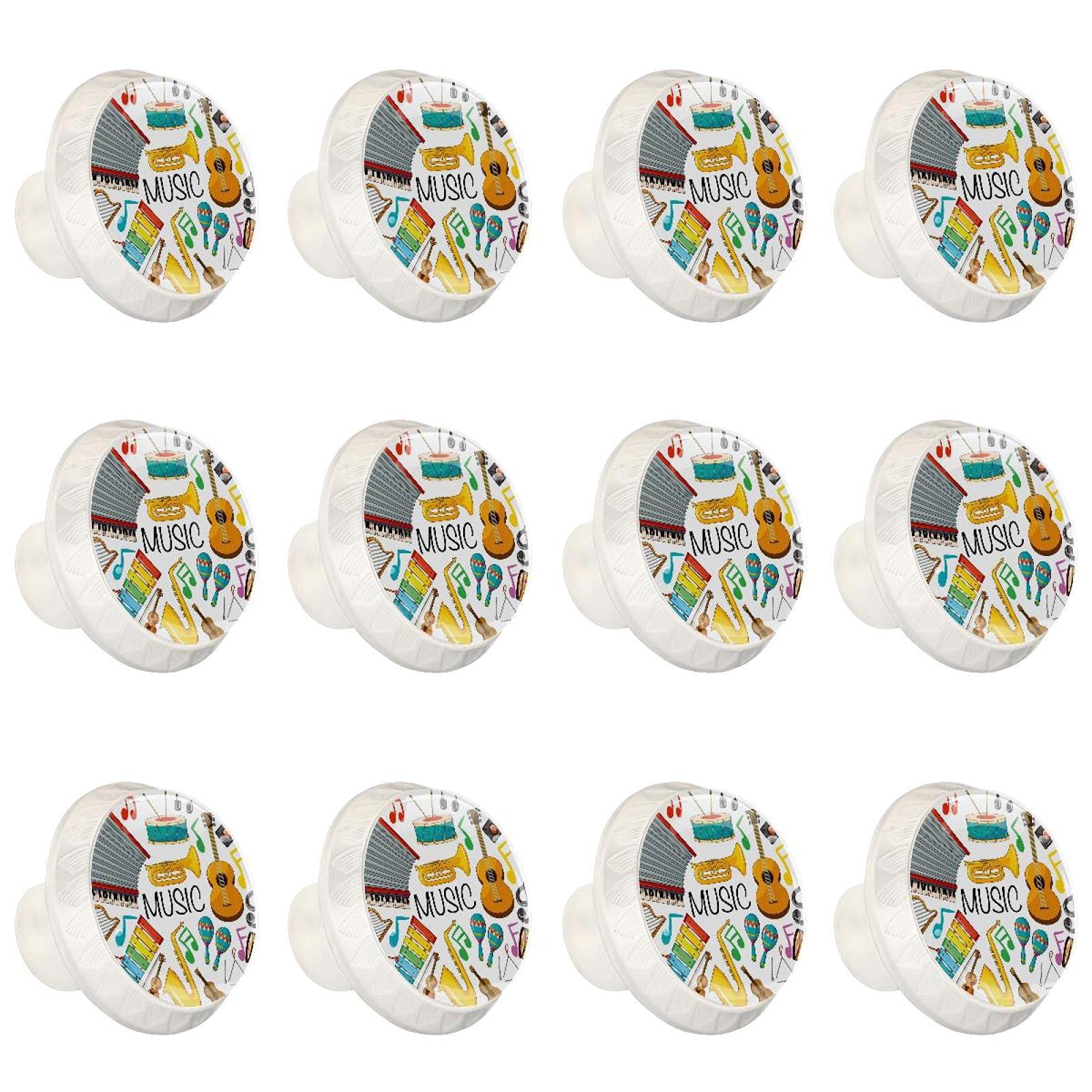 Boutons de meubles musique décoration ronde pour placard et tiroir