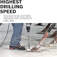 Vista 5 de Bosch HC5024 58 In. x 29 In. SDS-max Speed-X Broca de martillo rotatorio de carburo para perforación concreta