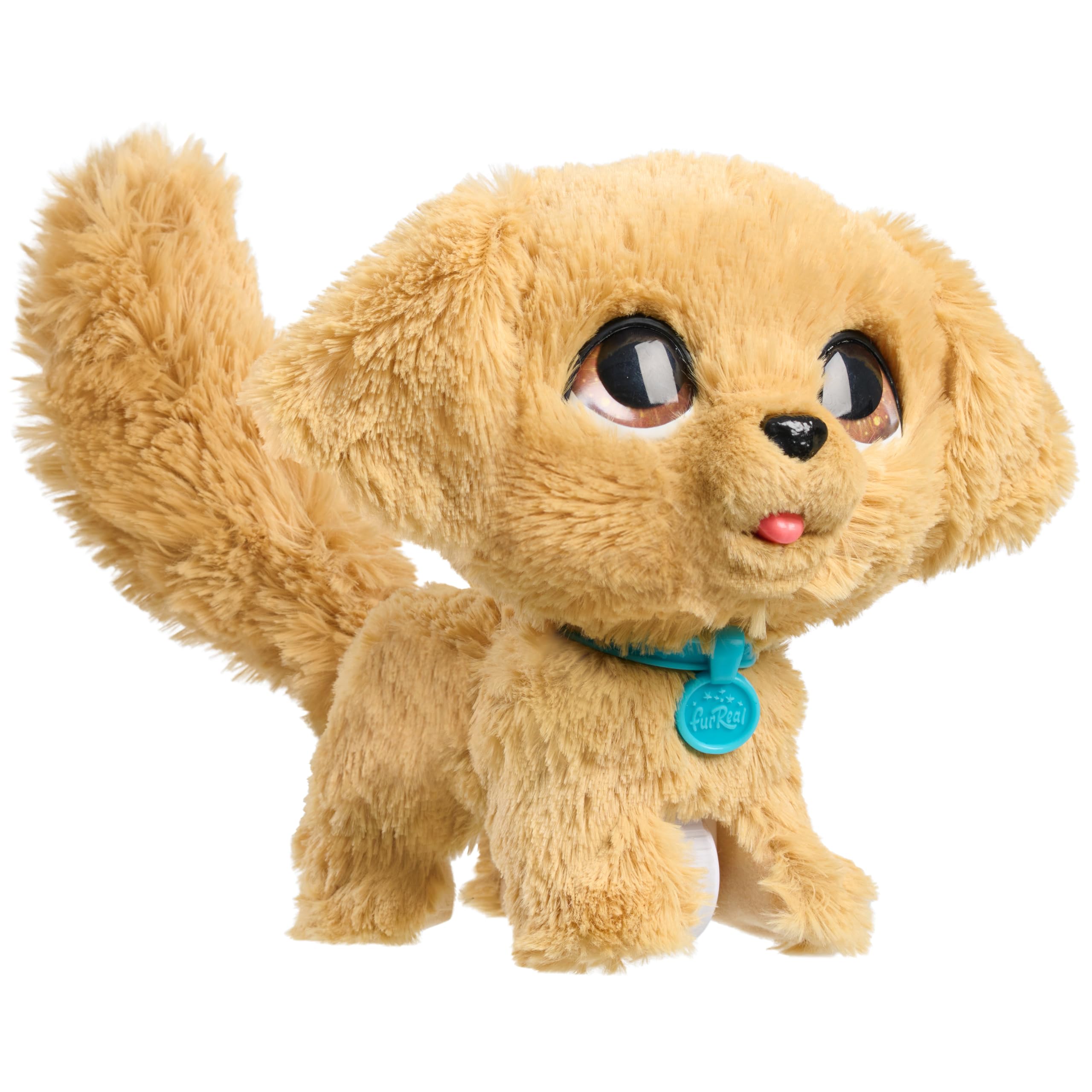 Just Play Golden Retriever Marcheur interactif de FurReal mesurant 20,3 cm de Haut, Animal en Peluche interactif, 4 Accessoires, Jouets Doux, Jouets pour Enfants de 4 Ans et Plus | Pretend Pet Pay avec chien en peluche, comprend 2 laisses amovibles, piles