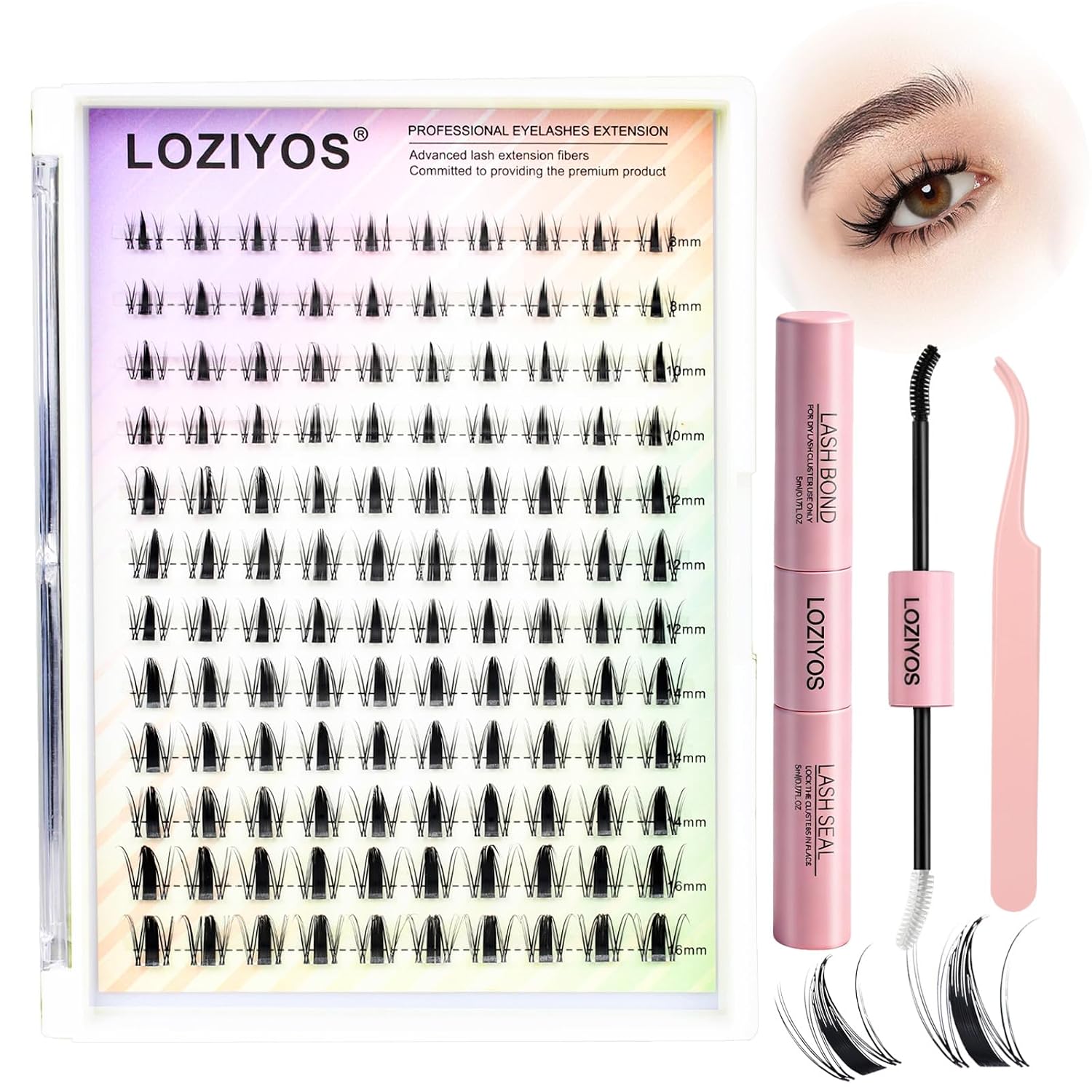 Manga Lash Clusters Kit - Natural DIY Eyelash Extensions