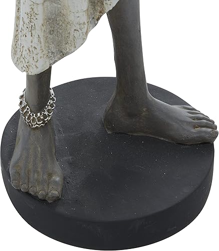 Miniatura 10 de Deco 79 Polystone - Escultura decorativa hecha a mano para mujer, estatuas africanas de decoración del hogar con detalles intrincados de joyas,