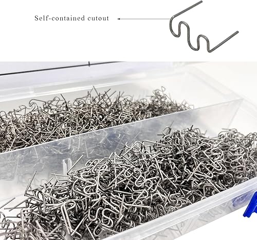 Miniatura 3 de 1000 PCS de grapas calientes varillas de soldadura para parachoques, kit de soldadura de plástico para reparación de parachoques de 0.6mm 0.8mm,