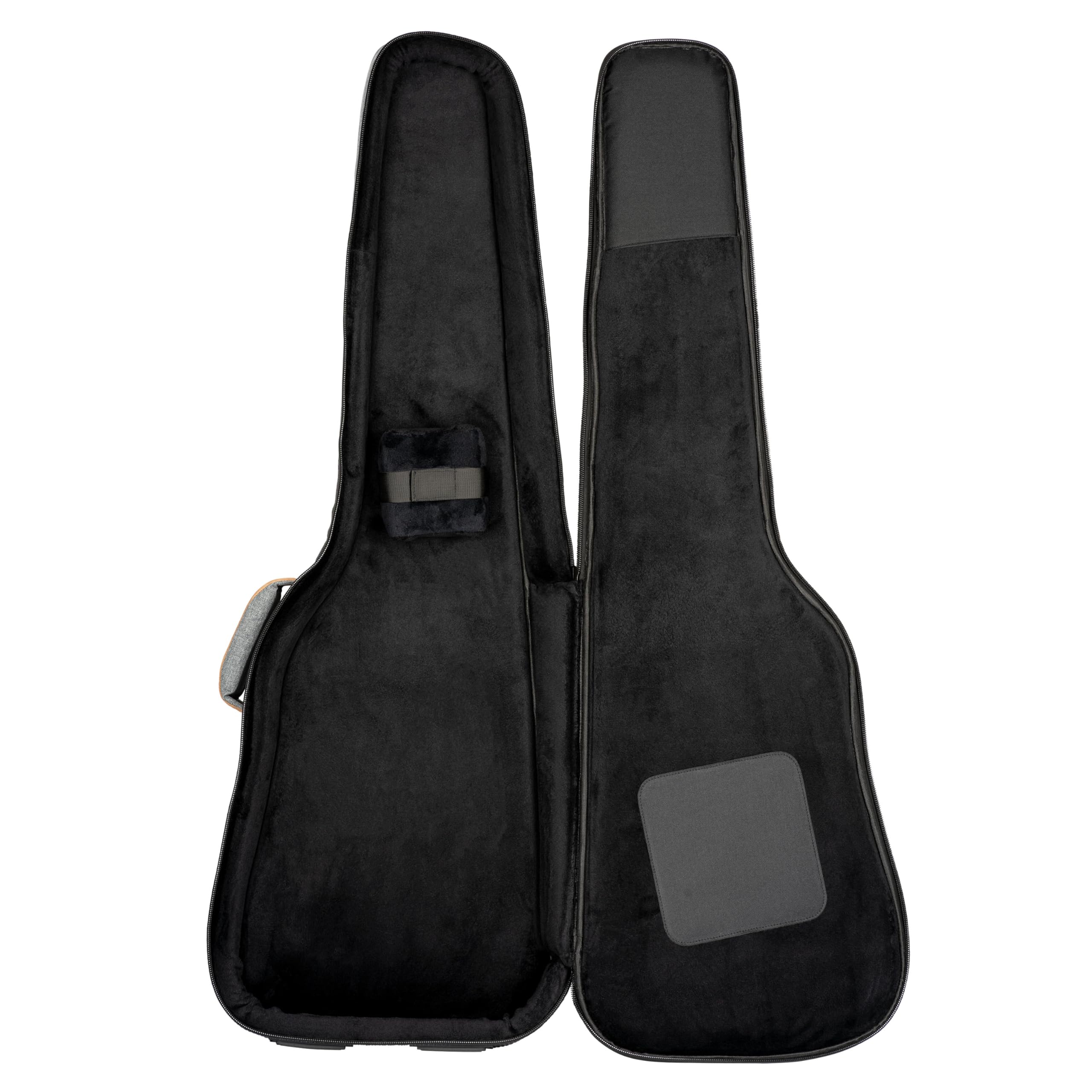 Ortega Guitars Deluxe Bass Gigbag - E-Bass Tasche - Höhe 122 cm - Breite 37,5 cm - Baumwolle, Grau (OGBEB-DLX-GY)