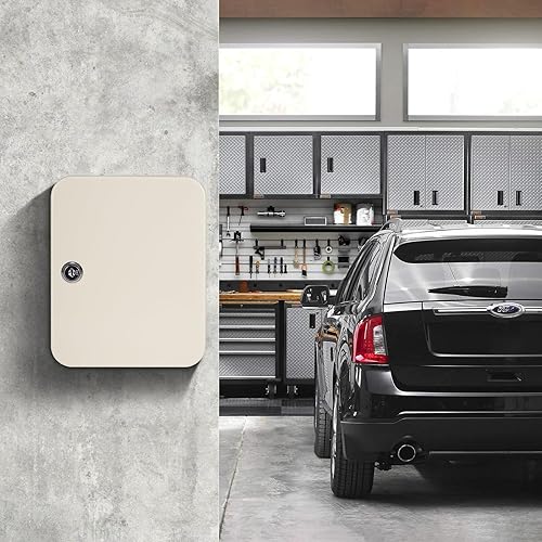 Miniatura 9 de KYODOLED Soporte de pared para gabinete, organizador de caja de llaves con bloqueo, caja de bloqueo de llave con llave, caja de bloqueo para llaves