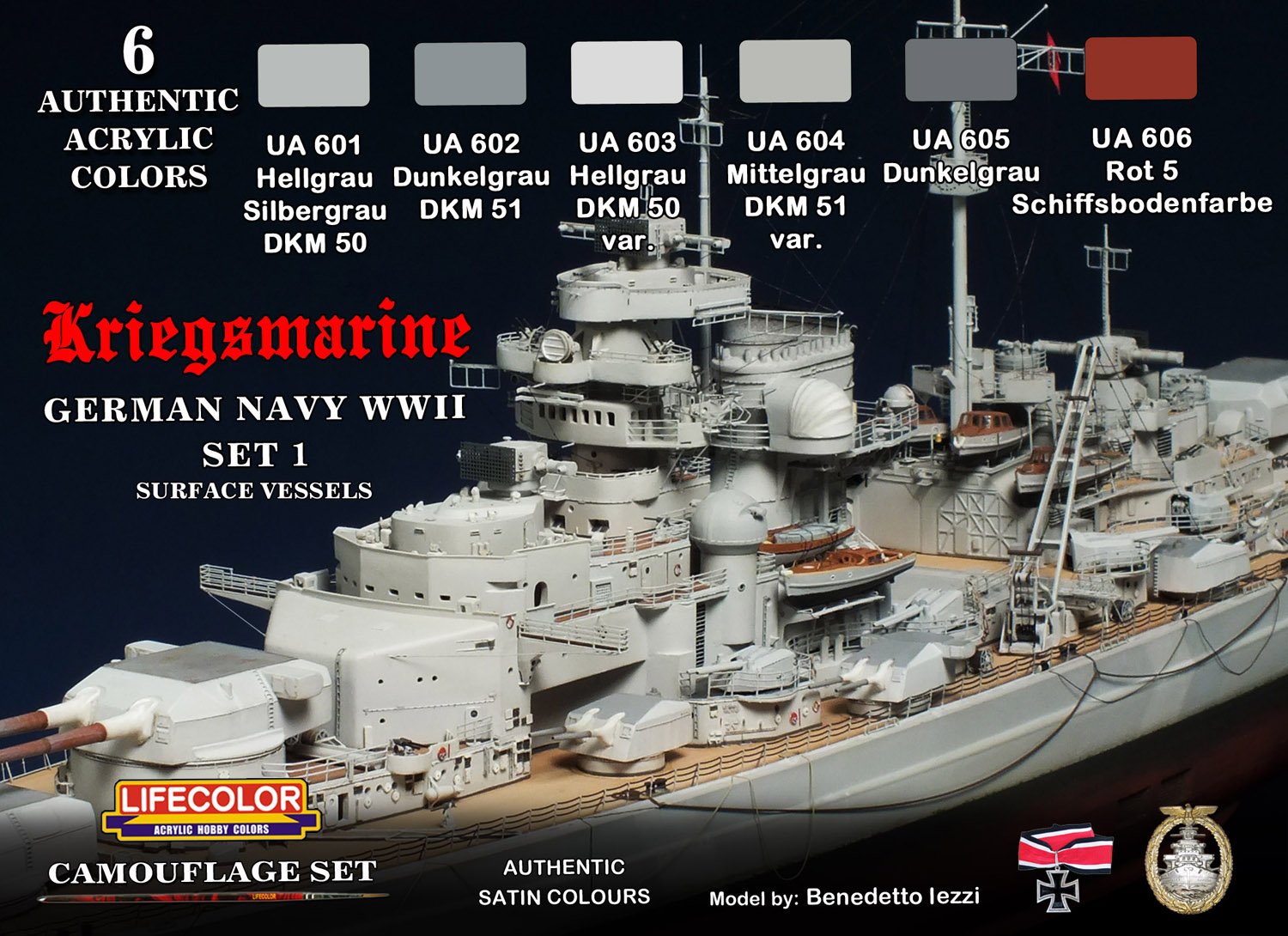 Camouflage Set LifeColor CS09 German Navy WWII SET1 Kriegsmarine