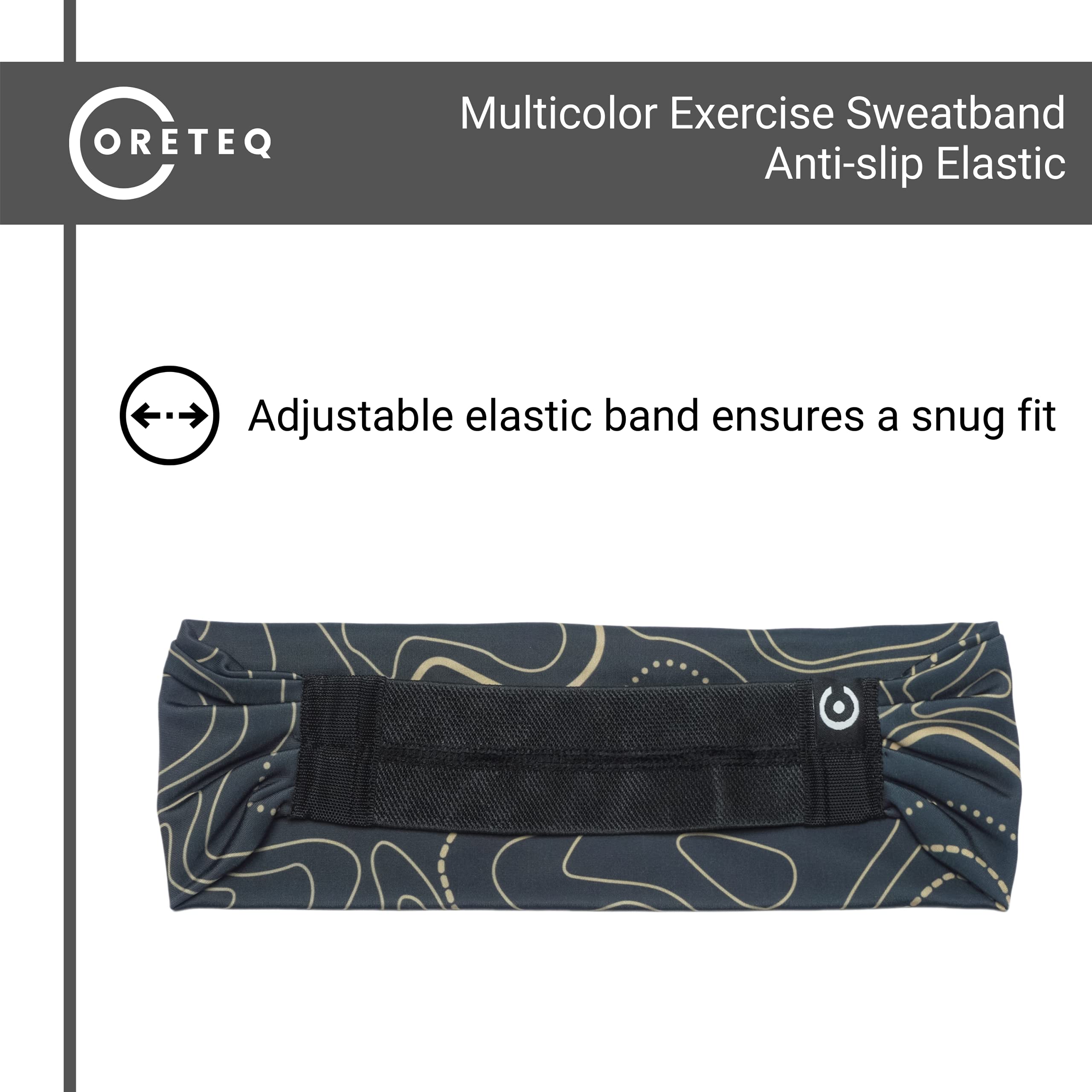 Coreteq Printed Multifunction Sports Sweatband Headband with Silicon Elastic Band Anti-Slip Men and Women (PSY Green) 3