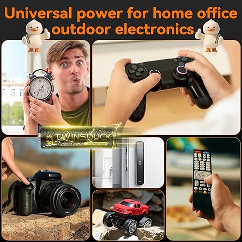 Miniatura 6 de Baterías AA recargables, paquete de 8 baterías dobles A, 2800 mAh de larga duración, alta capacidad de 1.2 V Ni-MH, baja autodescarga, ideal para