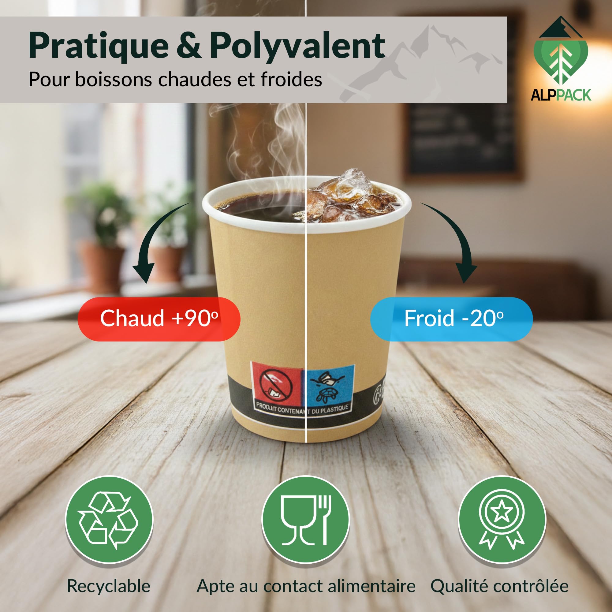 Lot de 1000 Gobelets Jetables en Carton Kraft 4 oz / 12 cl – Tasses à Café Jetables pour Espresso et Café Court, Résistants à la Chaleur, Idéals pour Professionnels, Bureaux et Événements
