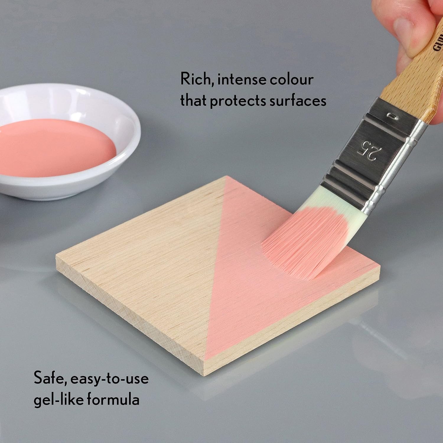 Bleo Fabric Paint – Upcycle & Transform Textiles, Wood and Cork – Non-Toxic, Waterproof & Fade-Resistant – Easy to Apply Paint (Coral, Pink, 100ml)