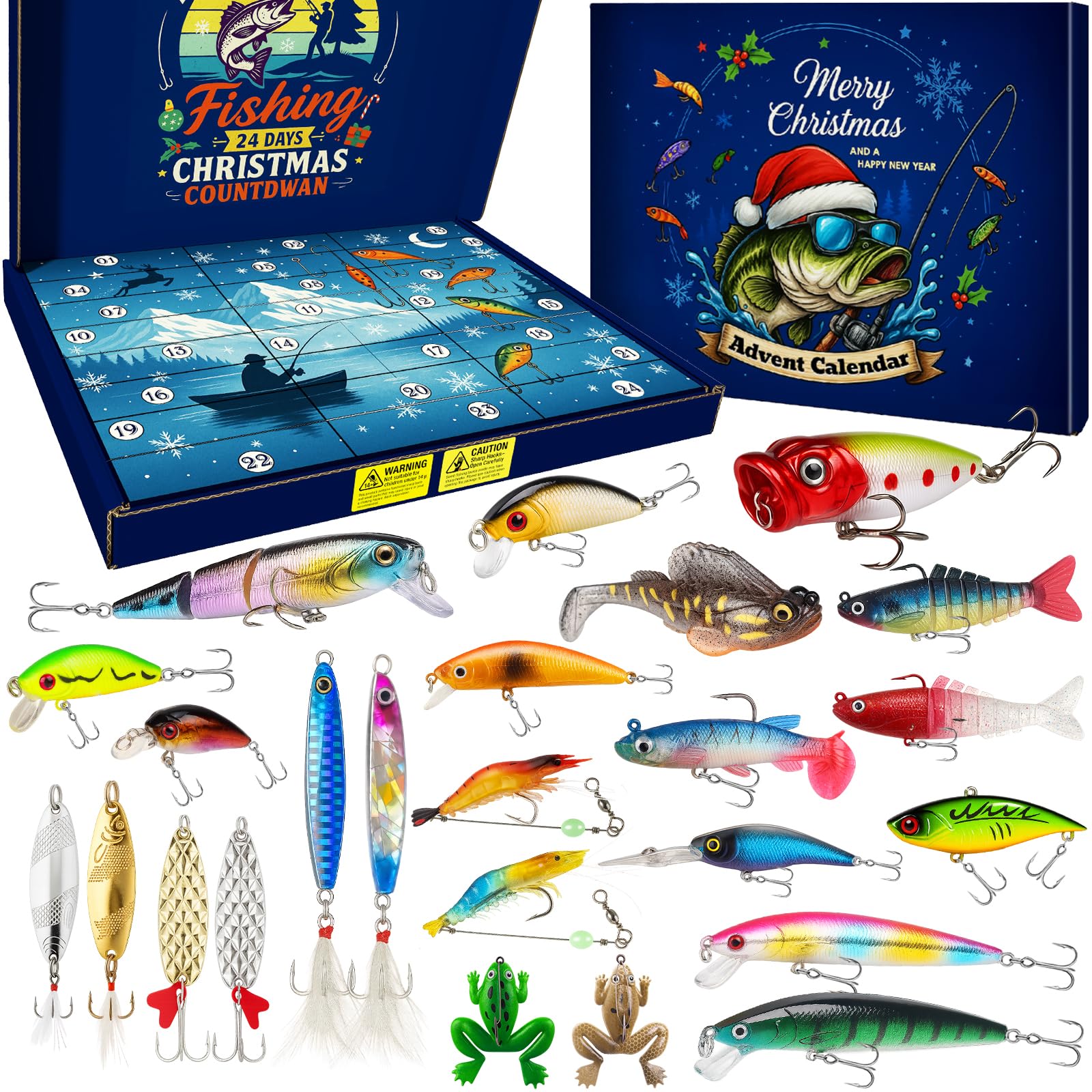christmas fishing gift box Amazon.com: EXUN Premium Fishing Advent Calendar 2025 – 24 Days of Curated  Lures for Men, Teens & Dads – Christmas Countdown Gift Box for Bass & Trout  Fishing Enthusiasts : Home & Kitchen