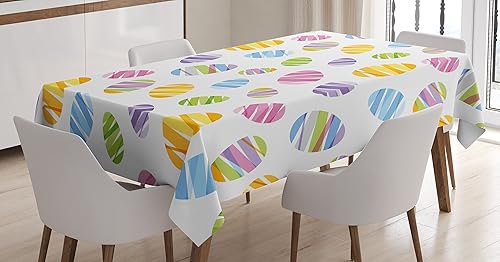 Miniatura 8 de Lunarable Mantel Orient, diseño de azulejos antiguos de la cultura marroquí, con estrella abstracta y motivos florales redondos, mantel rectangular