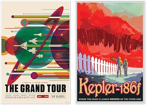 Miniatura 8 de Juego completo de dieciséis (16) pósteres de impresión artística de viajes espaciales de la NASA Jet Propulsion Lab (JPL) Visions of the Future
