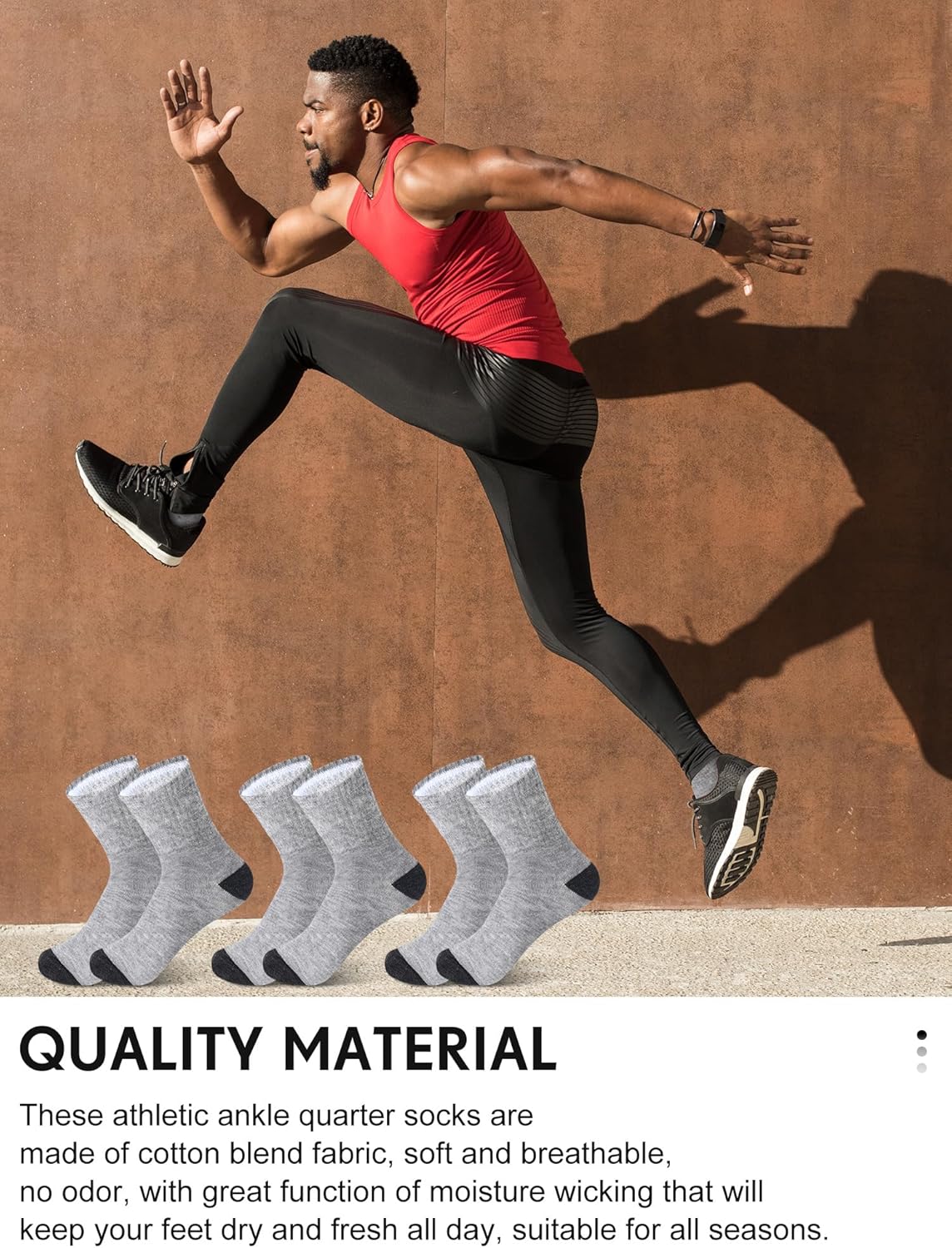 Tarpop Bulk Socks Mens Moisture Wicking Casual Sports Ankle Socks Bulk for Homeless Unisex Adult - Image 5