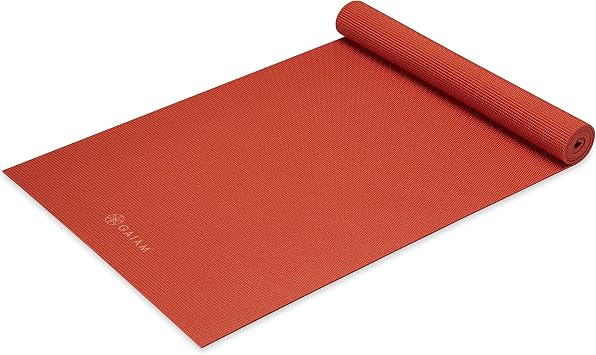Gaiam Yoga Mat Premium Solid Color Anti-Slip Exercise & Fitness Mat for All Types of Yoga, Pilates, Floor Workout, Sun Protection, 5mm