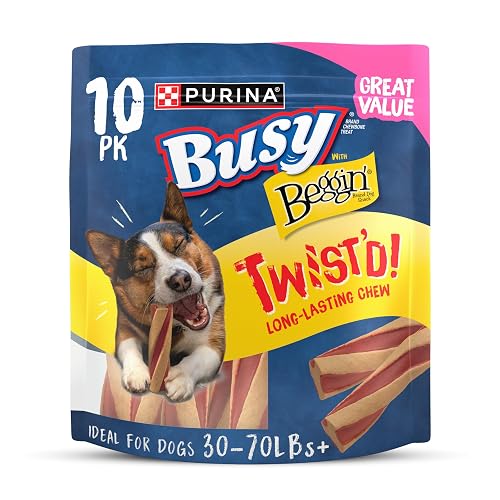 Purina Busy With Beggin' Dog Treats, Twist'd - 10 Count (Pack of 1)