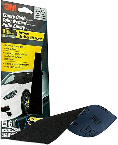 Miniatura 3 de Paño esmeril 3M. Paño esmeril con tamaños de grano clasificados 3-2/3 x 9 pulgadas, 0, 1, 0
