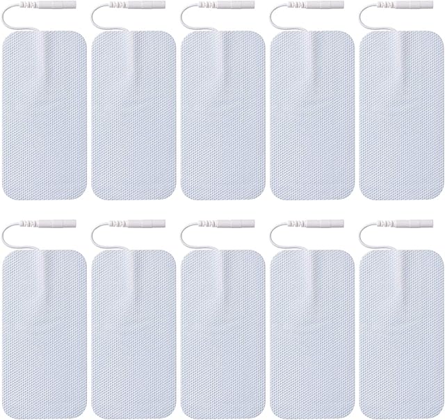 LiteTour 10 Pieces Large Electrode Pads for TENS Unit Replacement Pads for TENS Machine