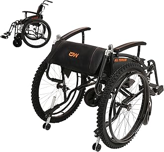 MobiQuipG-Explorer All Terrain, Lightweight, Folding, Manual Self Propelled Aluminium Wheelchair, Quick Release Wheels, Black Frame, 18 inch Seat.