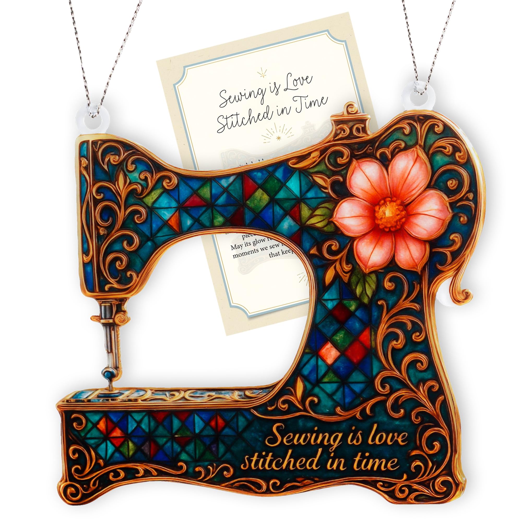 Sewing Christmas Ornament - Cat & Sewing Machine -16 Sewing Christmas Ornament - Cat & Sewing Machine -16