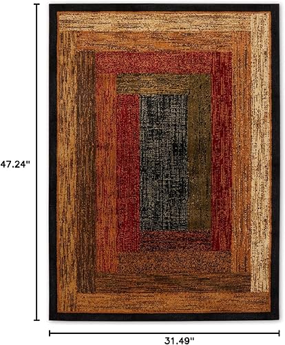 Vista 55 de Home Dynamix - Alfombra moderna, contemporánea Royalty Vega, negro/beige, rectángulo de 1.9 x 7.2 pies